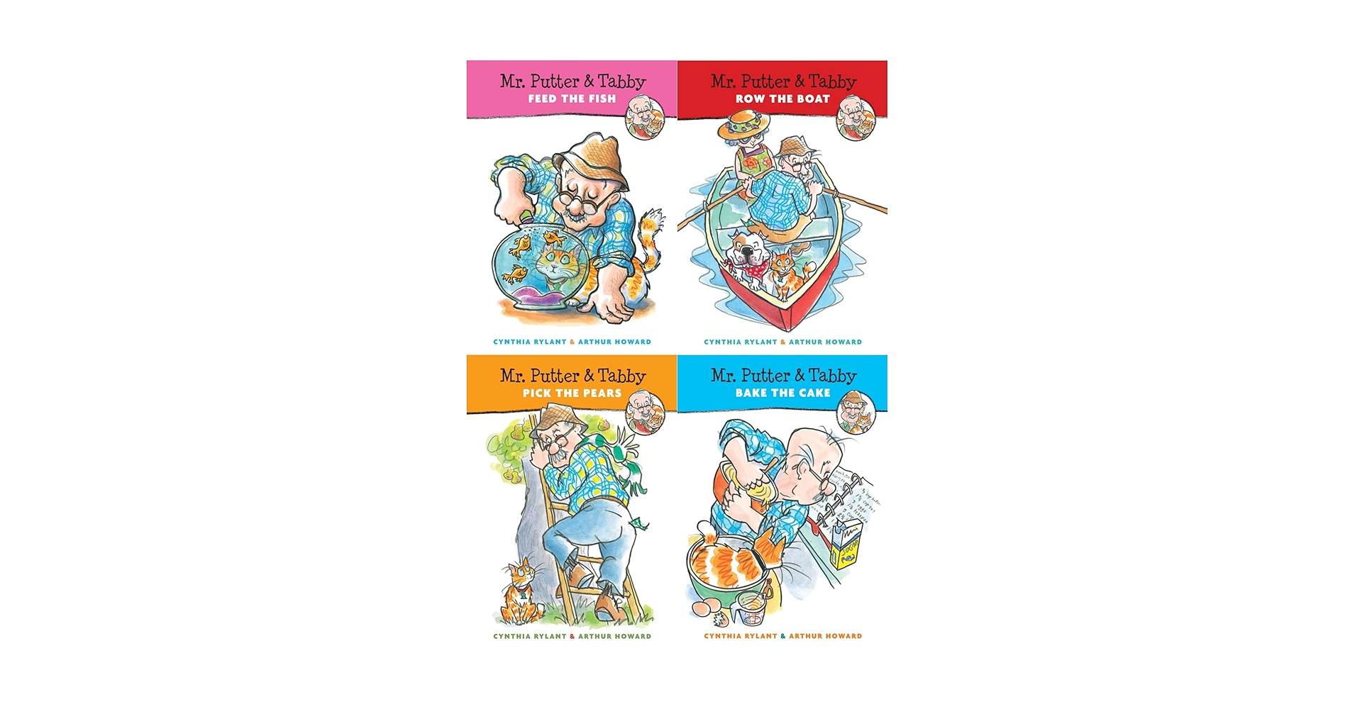 Mr. Putter and Tabby Set of 4 Books : Bake the Cake, Feed